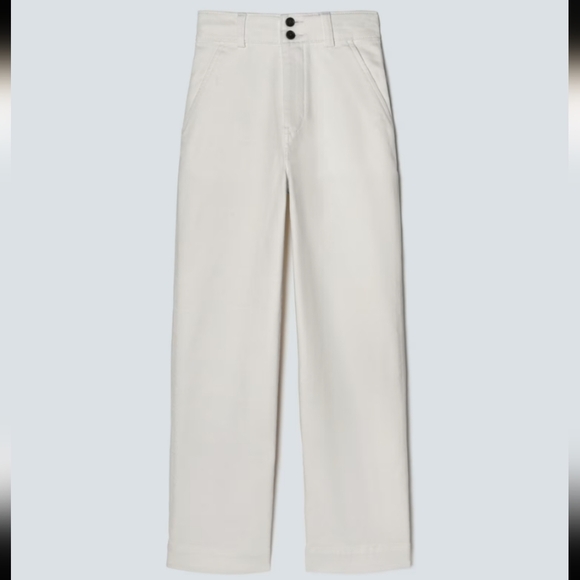 Everlane Cream Wide-Leg Trousers - Picture 3 of 3